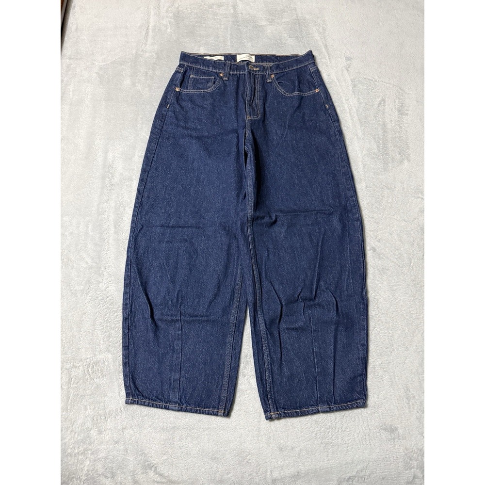 Universal Thread Womens 8 High Rise Easy Barrel Jeans Blue Dark Wash 29x25.5
